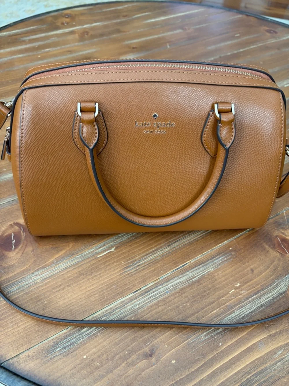 Kate Spade Madison Saffiano Leather Duffle Crossbody Strap